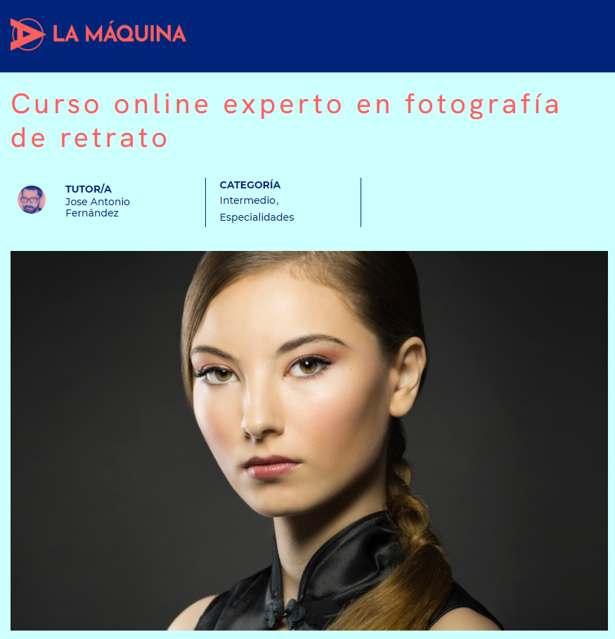 Taller de Retrato online Asociación Fotógrafos de Zaragoza